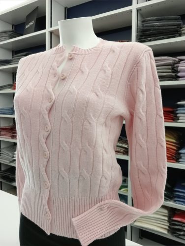 maglia rosa donna Lana super geelong 100%